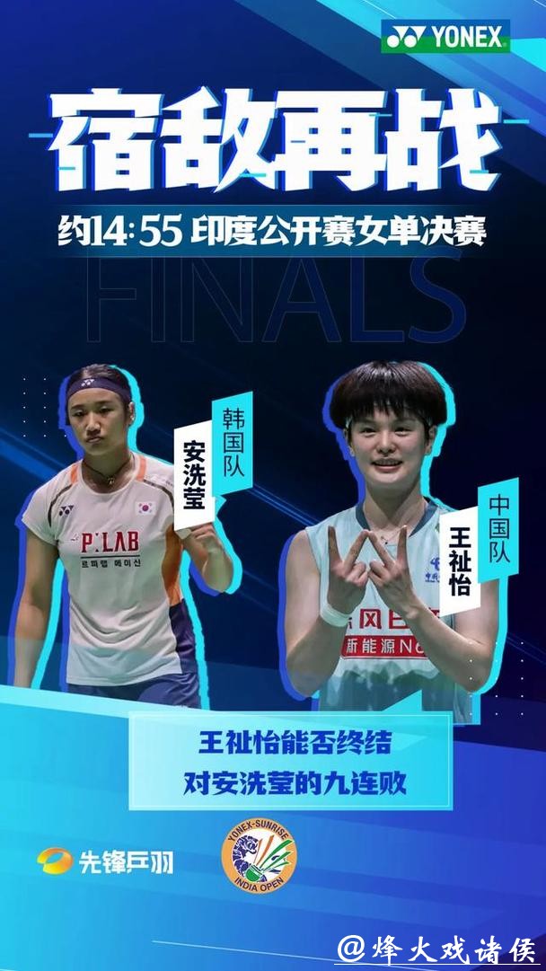 印度公开赛:国羽打进三项决赛 王祉怡将再战安洗莹 印度公开赛:国羽打进三项决赛 王祉怡将再战安洗莹